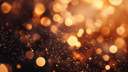 Defocused particles creating a sparkling bokeh effect