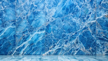 Wall Mural - Blue marble texture background with natural granite stone floor and wall tiles