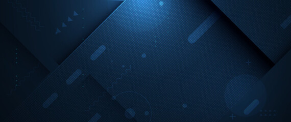 Leinwandbilder - Illustration Abstract light line pattern with texture on gradient blue color background. Vector modern graphic design. Digital technology, tech and futuristic concept for template, banner background
