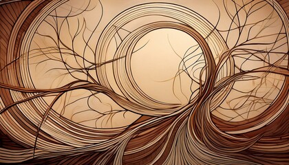 Wall Mural - abstract background with circles