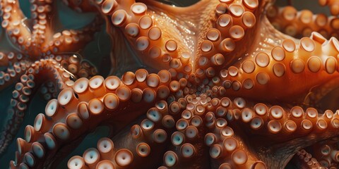 Wall Mural - Close-up view of octopus tentacles