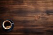 © MUdaylah - Top view of coffee concept on wooden table and copy space with generative ai