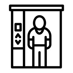 Wall Mural - lift Line Icon