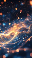 Wall Mural - abstract image featuring vibrant particles and waves of light, creating a mystical and dynamic atmos