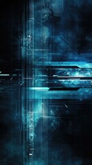 Wall Mural - A captivating abstract background featuring cool tones and a digital aesthetic, perfect for technology and design themes.