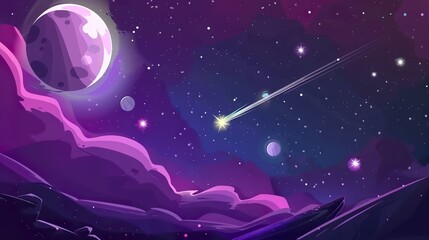 Wall Mural - Vector_illustration_galaxy_night_sky_Space_background