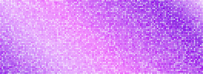 Purple blue disco party pattern background. Iridescent sequin mosaic texture. Abstract shining halftone wallpaper. Pop up comic sparkling glitter backdrop. Retro vector design template