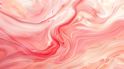 Sticker - Abstract pink and white liquid marble pattern.