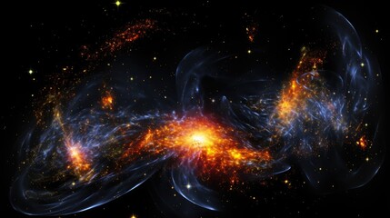 Wall Mural - a cosmic dance of light and energy, swirling in a symphony of color and motion.