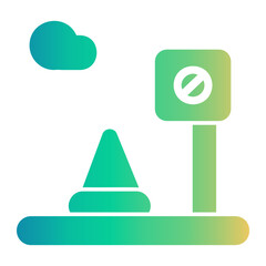 Poster - traffic Gradient icon