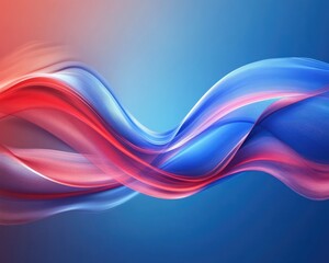 Wall Mural - Abstract Motion: Red and Blue Swirls of Energy in Bright Artistic Design