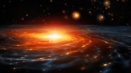 Wall Mural - a swirling galaxy of stars and light, a mesmerizing display of cosmic beauty.