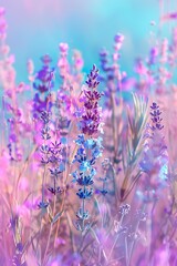 Wall Mural - Gradient background blending from lavender to blue