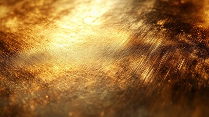 Poster - A Close-up of Gold with Light Reflecting off the Surface