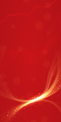Wall Mural - dynamic curve silk red technology exhibition board background