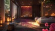 © BonzEarthsnapper - Plumeria-scented pampering experiences, opulent atmosphere, warm lighting, soothing surroundings, rejuvenating tranquility, ultra-detailed 4K rendering, high-quality, cinematic experience