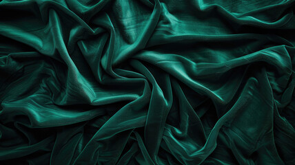 Soft velvet texture in deep emerald green