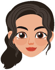 Poster - Smiling Woman Avatar Illustration