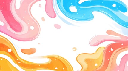 Wall Mural - Bright and colorful vector watercolor backgrounds perfect for banners, business cards, and flyers in a modern style.