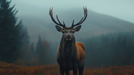 Wall Mural - deer in the forest