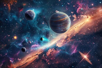 Wall Mural - Beautiful Outer Space View