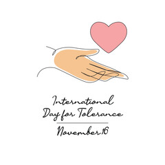 line art of International Day for Tolerance good for International Day for Tolerance celebrate. line art.