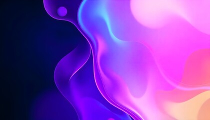 Fluid colors Abstract hologram gradient background 