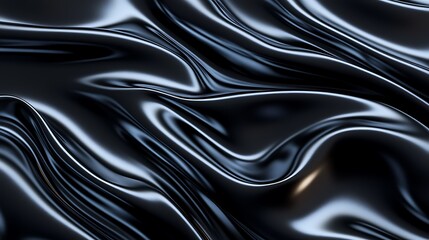 Wall Mural - Abstract Black Liquid Swirling