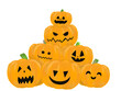 © キミドリ - かわいいハロウィンかぼちゃの集合イラスト