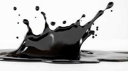 Wall Mural - Abstract Black Liquid Splash