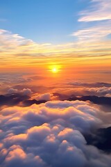 Wall Mural - Nature cloud sky mountain.