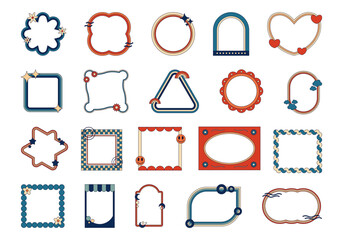 Retro Groovy Frame Element Set