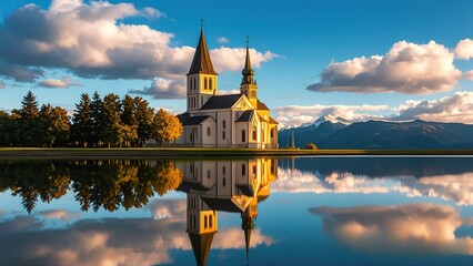 Majestic Cathedral with Stunning Landscape View