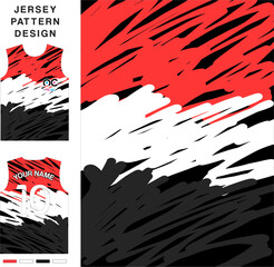 Poster - Abstract brush concept vector jersey pattern template for printing or sublimation sports uniforms football, volleyball, basketball, e-sports, cycling and fishing. Pattern jersey printing.