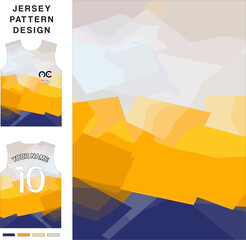 Sticker - Abstract paper concept vector jersey pattern template for printing or sublimation sports uniforms football, volleyball, basketball, e-sports, cycling and fishing. Pattern jersey printing.