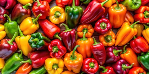 A variety of vibrant and colorful paprika peppers , food, fresh, vegetables, produce, spicy, seasoning, organic, cooking