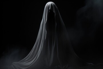 Canvas Print - Ghost black adult veil.