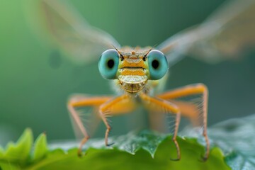 Dragonfly portrait animal insect.