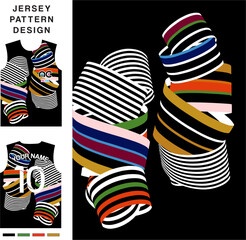 Sticker - Abstract swirl concept vector jersey pattern template for printing or sublimation sports uniforms football, volleyball, basketball, e-sports, cycling and fishing. Pattern jersey printing.