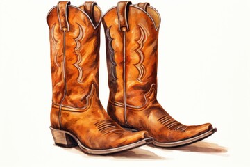 Poster - Cowboy boots footwear shoe clothing. AI generated Image by rawpixel.