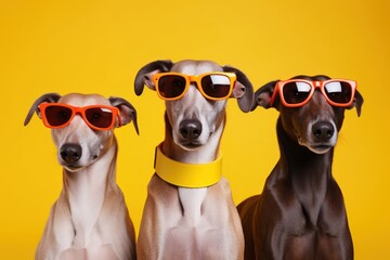 Canvas Print - Sunglasses hound greyhound mammal.