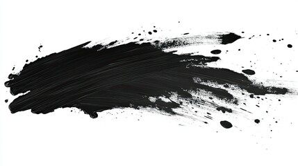 Wall Mural - Abstract black in splash  paint  brush strokes  stain grunge isolated on white background  Japanese style Abstract black in splash  paint  brush strokes  stain grunge isolated on white background 