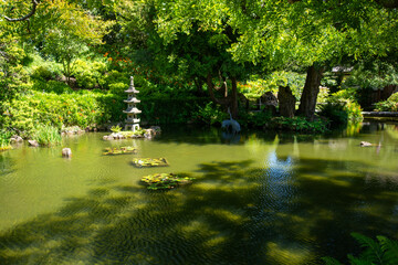 Japanese Garden San Francisco lake and zen atmosphere