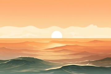 Canvas Print - ocean waves landscape backgrounds sunlight.