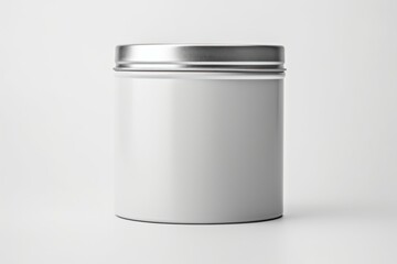 Wall Mural - Food stainless container  jar white background drinkware.