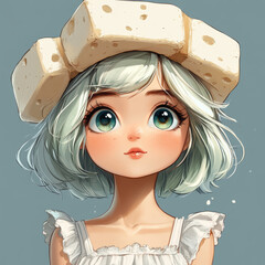 Poster - Cute girl in a hat.