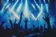 © Igor - cheering crowd at rock concert in front of bright lights