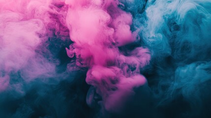 Wall Mural - vibrant pink blue smoke abstract background