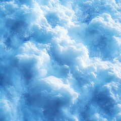 Wall Mural - Realistic Image - Blue and White Foam Texture Abstract Background