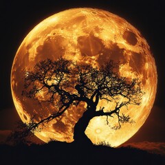 Wall Mural - Spooky Halloween Moon